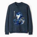 retro zen cat sweatshirt for everyday