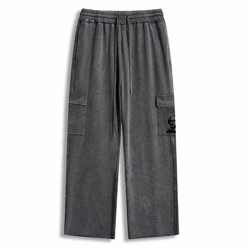 Kyoto lion washed utility sweatpants for daily wear