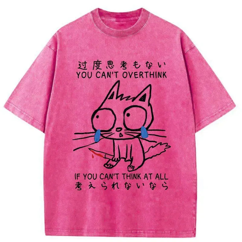 japanese vintage cat washed t-shirt