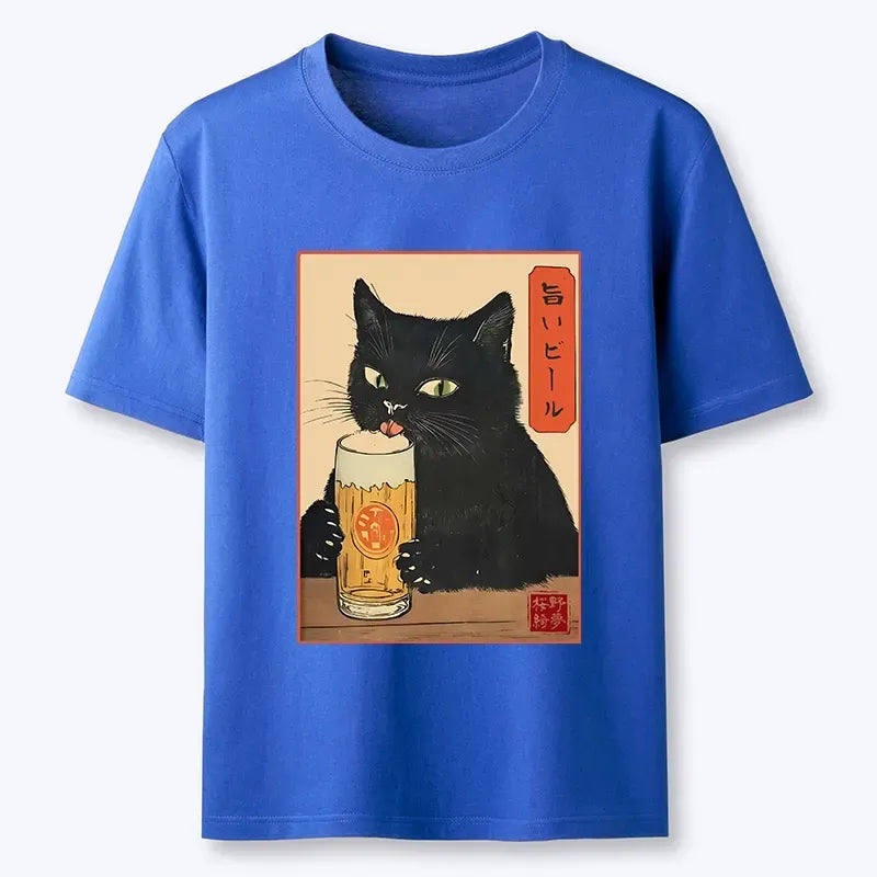 Kyoto-Lion Cat Holding A Glass Of Beer Classic T-Shirt