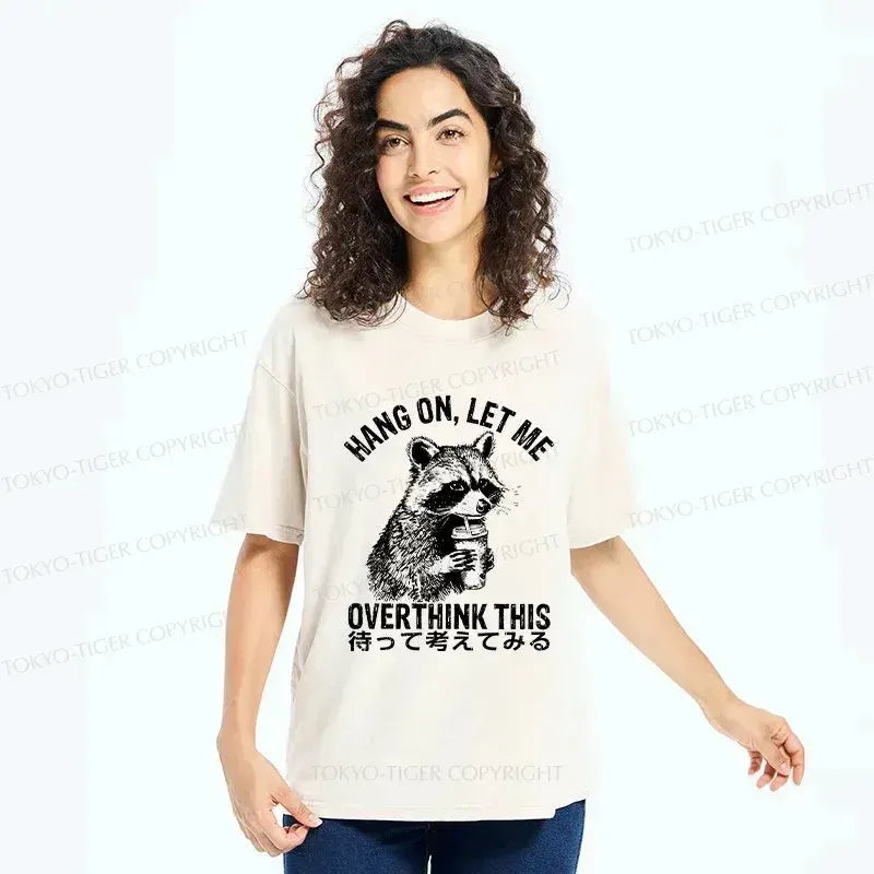 vintage streetwear raccoon tee for casual wear