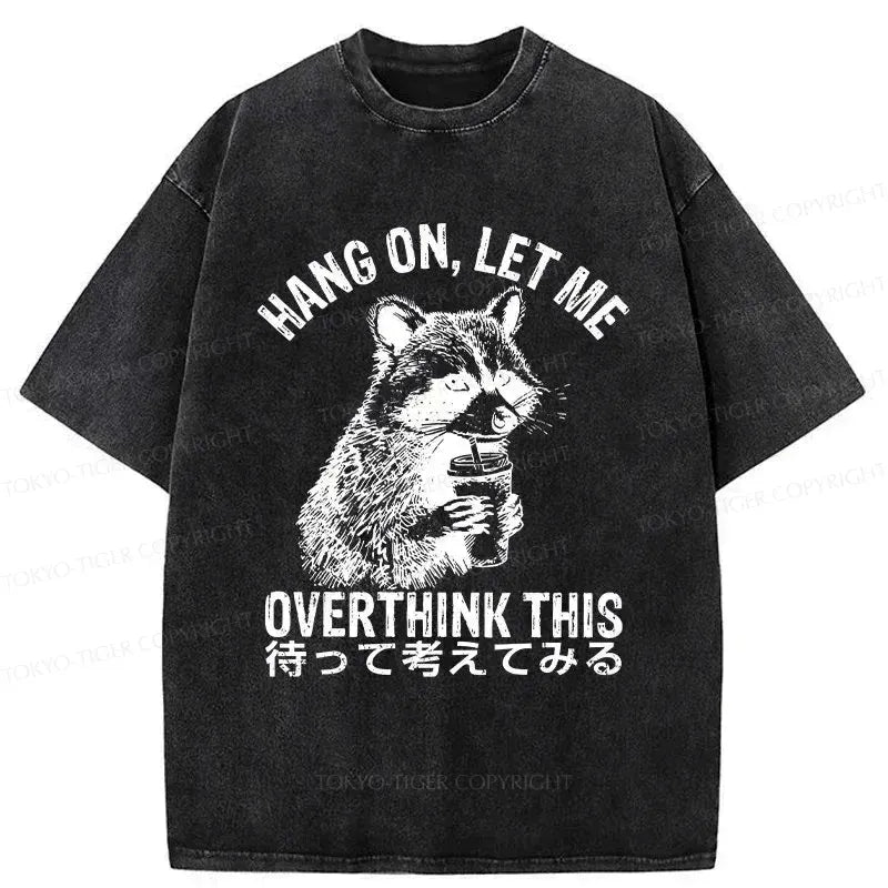 Kyoto-Lion Overthink Raccoon Washed T-Shirt