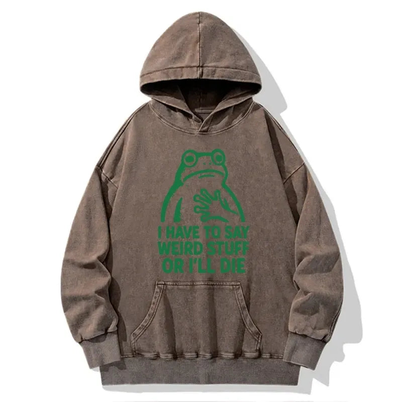 Weird frog streetwear hoodie on sale