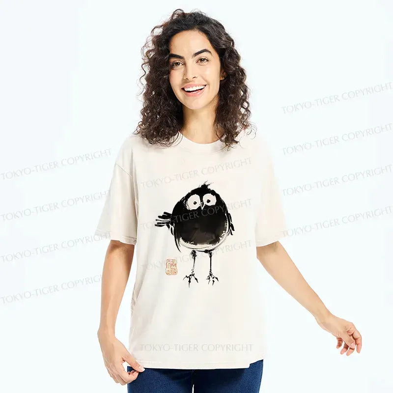 Kyoto-Lion Fat Little Bird Washed T-Shirt