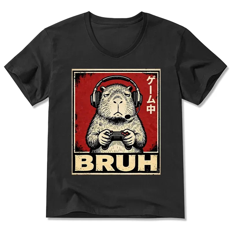 Japanese Style Capybara Gaming Tee on Sale