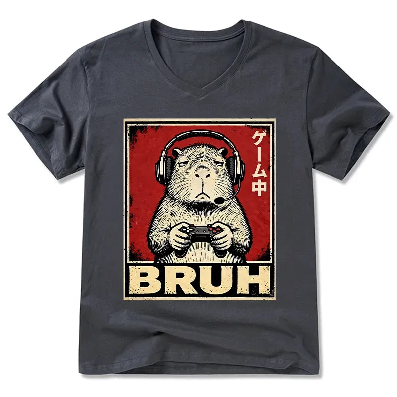 Japanese Style Capybara Gaming Tee on Sale