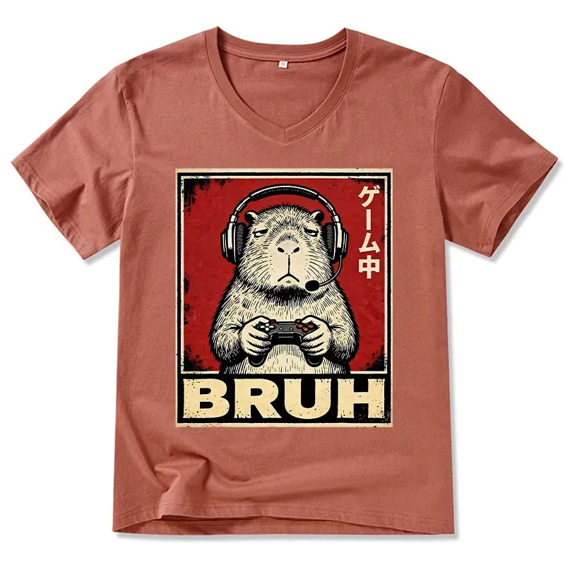 Japanese Style Capybara Gaming Tee on Sale