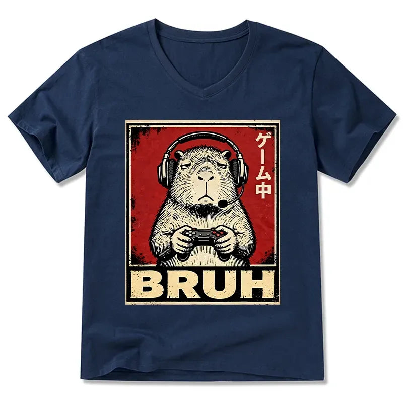 Japanese Style Capybara Gaming Tee on Sale