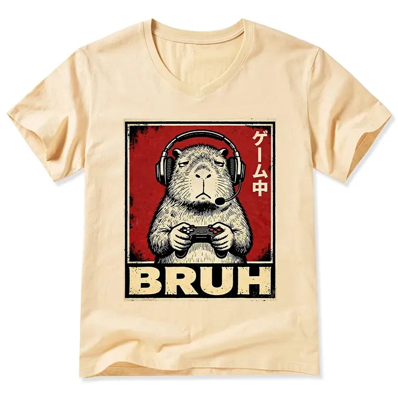 Japanese Style Capybara Gaming Tee on Sale