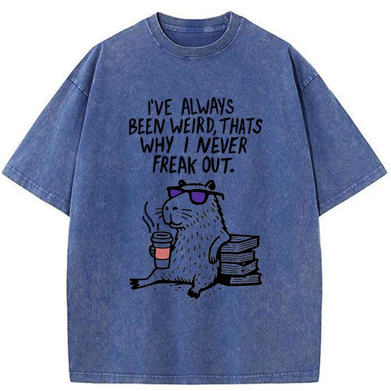 Kyoto-Lion Born Weird, Stay Chill Washed T-Shirt