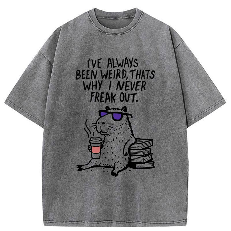 Kyoto-Lion Born Weird, Stay Chill Washed T-Shirt