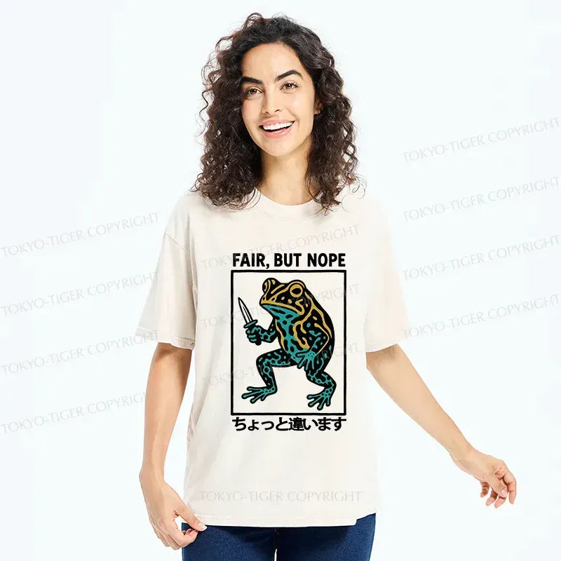 Kyoto-Lion Rebellious Frog Washed T-Shirt