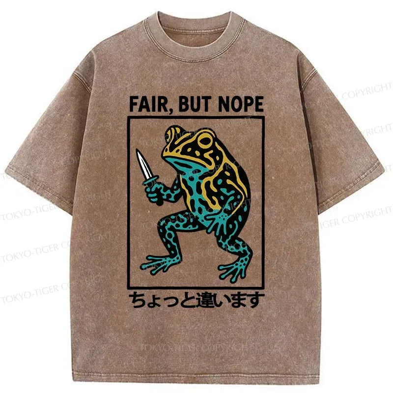 Kyoto-Lion Rebellious Frog Washed T-Shirt