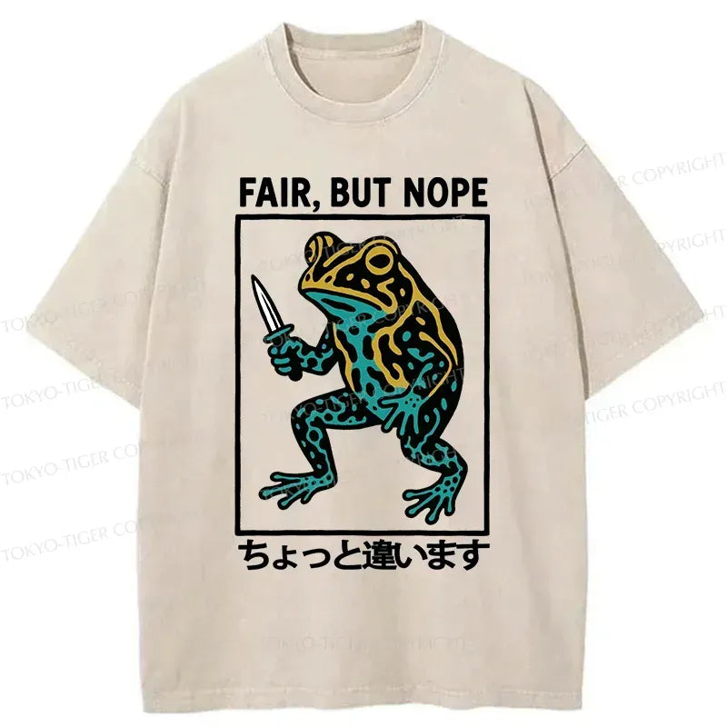 Kyoto-Lion Rebellious Frog Washed T-Shirt