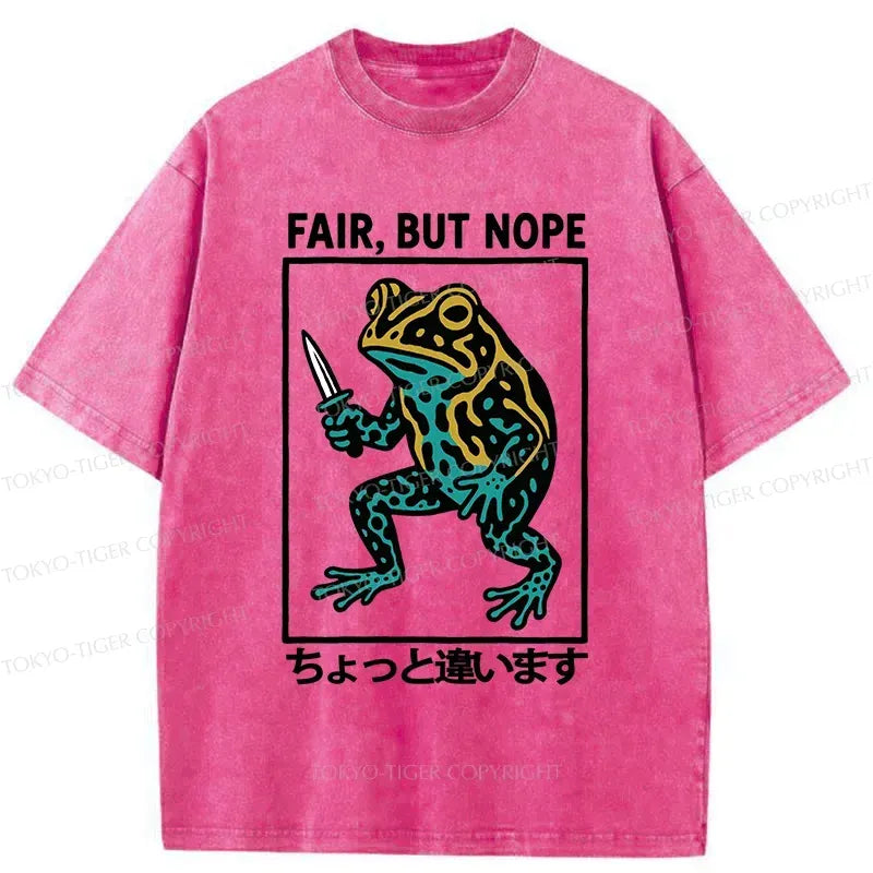 Kyoto-Lion Rebellious Frog Washed T-Shirt