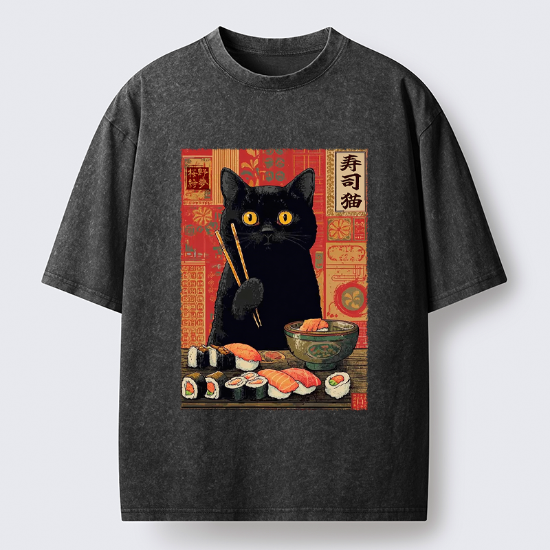 Kyoto Lion Neko T-Shirt Free Shipping