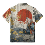 Kyoto-Lion Fox Fairy On Lotus Pure Land Aloha Hawaiian Shirt
