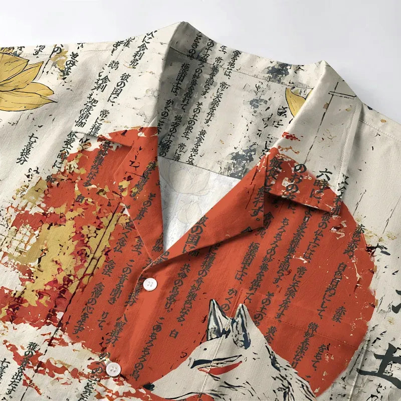 Fox Fairy Hawaiian Shirt Gift for Her