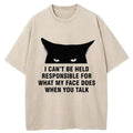 Japanese Cat Washed T-Shirt Trendy