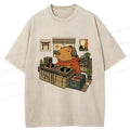 Kyoto-Lion Funny Capybara DJ Washed T-Shirt