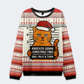 japanese cat christmas sweatshirt holiday gift