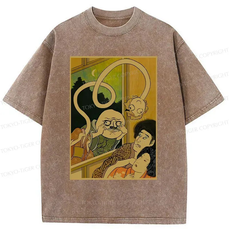scary Japanese monster t shirt for men