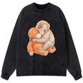 Kyoto-Lion Poor Punch Washed Long Sleeve T-Shirt