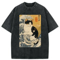 Japanese Vintage Surfing Cat T-Shirt