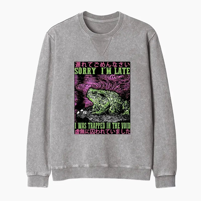 Washed Terry Sweatshirt for Daily Wear