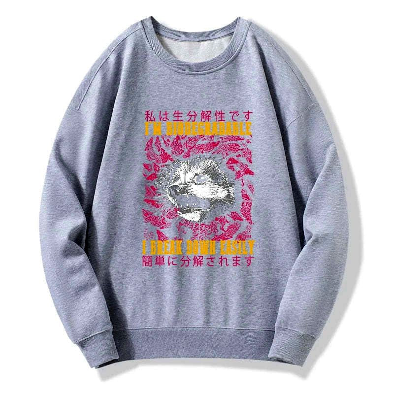 easily breakable opossum sweatshirt for daily wear