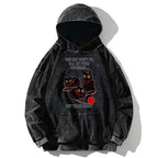 Kyoto-Lion Three Cats Fix All Problems Washed Hoodie