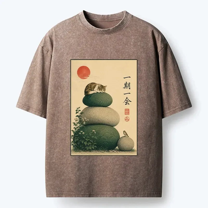 Peaceful Sleep Kitty Graphic Tee Free Shipping