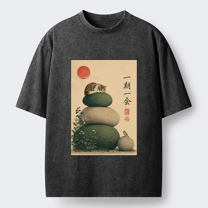 Peaceful Sleep Kitty Graphic Tee Free Shipping