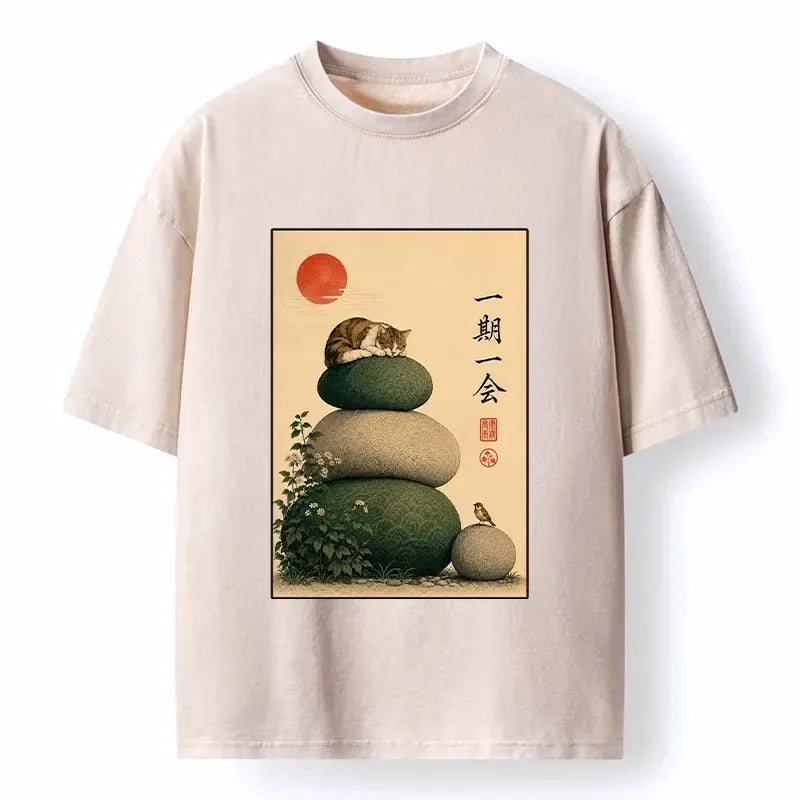Peaceful Sleep Kitty Graphic Tee Free Shipping