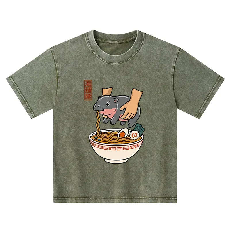 Washed Unisex Cotton T-Shirt for Kids