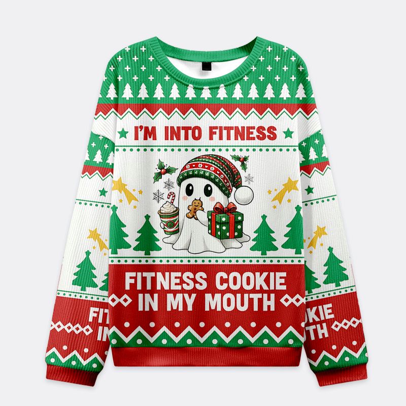funny fitness cookie christmas sweatshirt