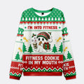 funny fitness cookie christmas sweatshirt
