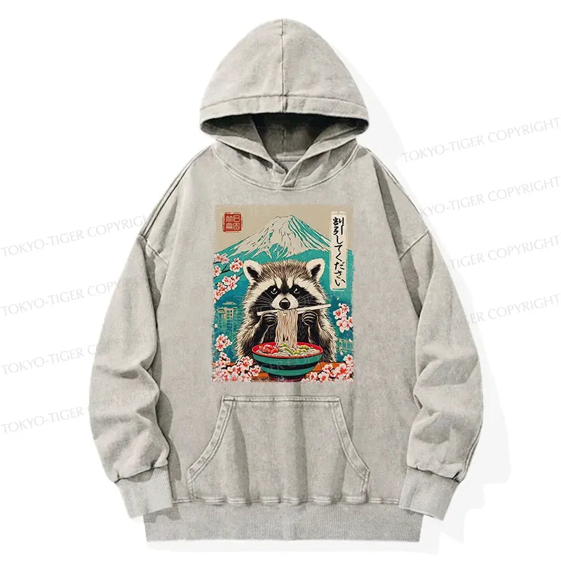 Funny raccoon discount hoodie streetwear