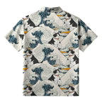 Vintage Japanese Cat Shirt for Streetwear