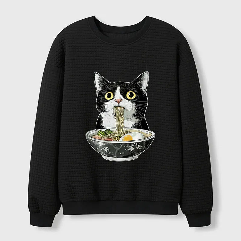 Kyoto Lion Waffle Sweatshirt Unisex Fit Gift Idea