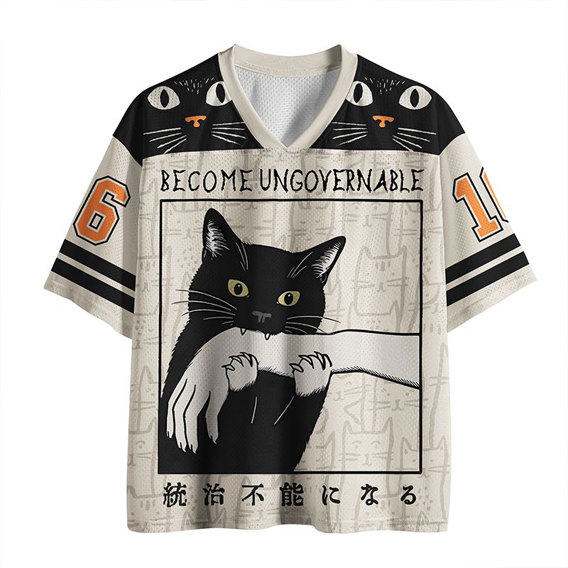 Kyoto Black Cat Mesh Jersey for Summer