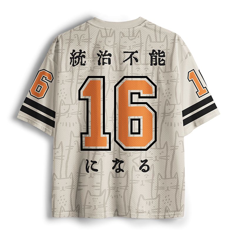 Japanese Black Cat Mesh Jersey for Anime Convention