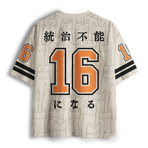 Japanese Black Cat Mesh Jersey for Anime Convention