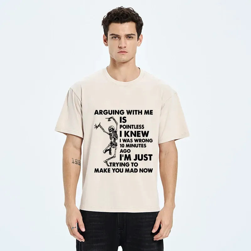 funny arguing pointless tee for streetwear