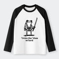 Trendy Samurai Frog Long Sleeve T-shirt for Streetwear