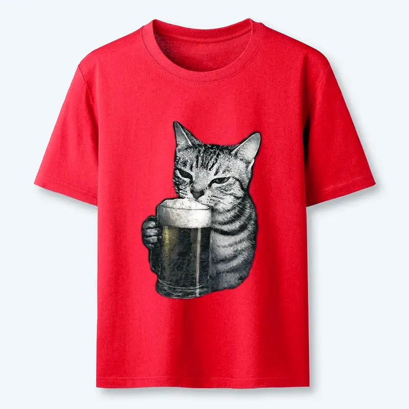 Japanese vintage cat t-shirt for streetwear
