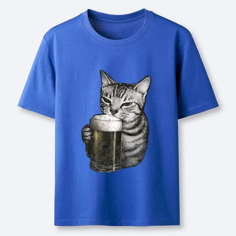 Japanese vintage cat t-shirt for streetwear