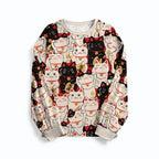 japanese lucky cat pajama set for family