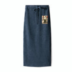 Kyoto-Lion Samurai Frog Training Washed Terry Skirt