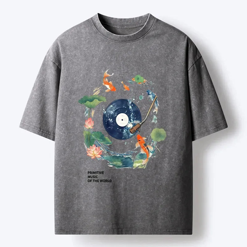 Japanese Washed T-Shirt for Daily Wear